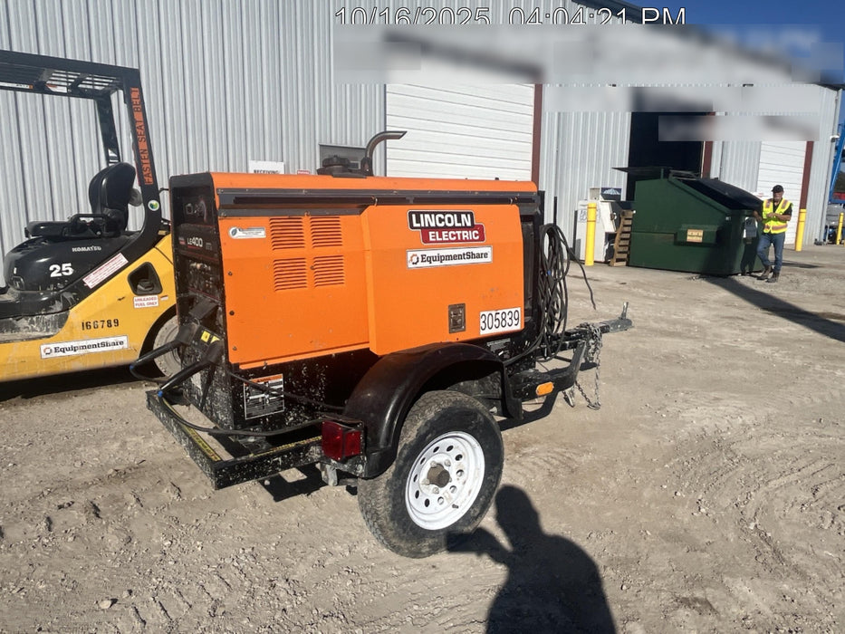 2023 Lincoln Electric LE400 Kubota V1505, Trlr, Cable Rack, Light Kit, ES Decals, T3
