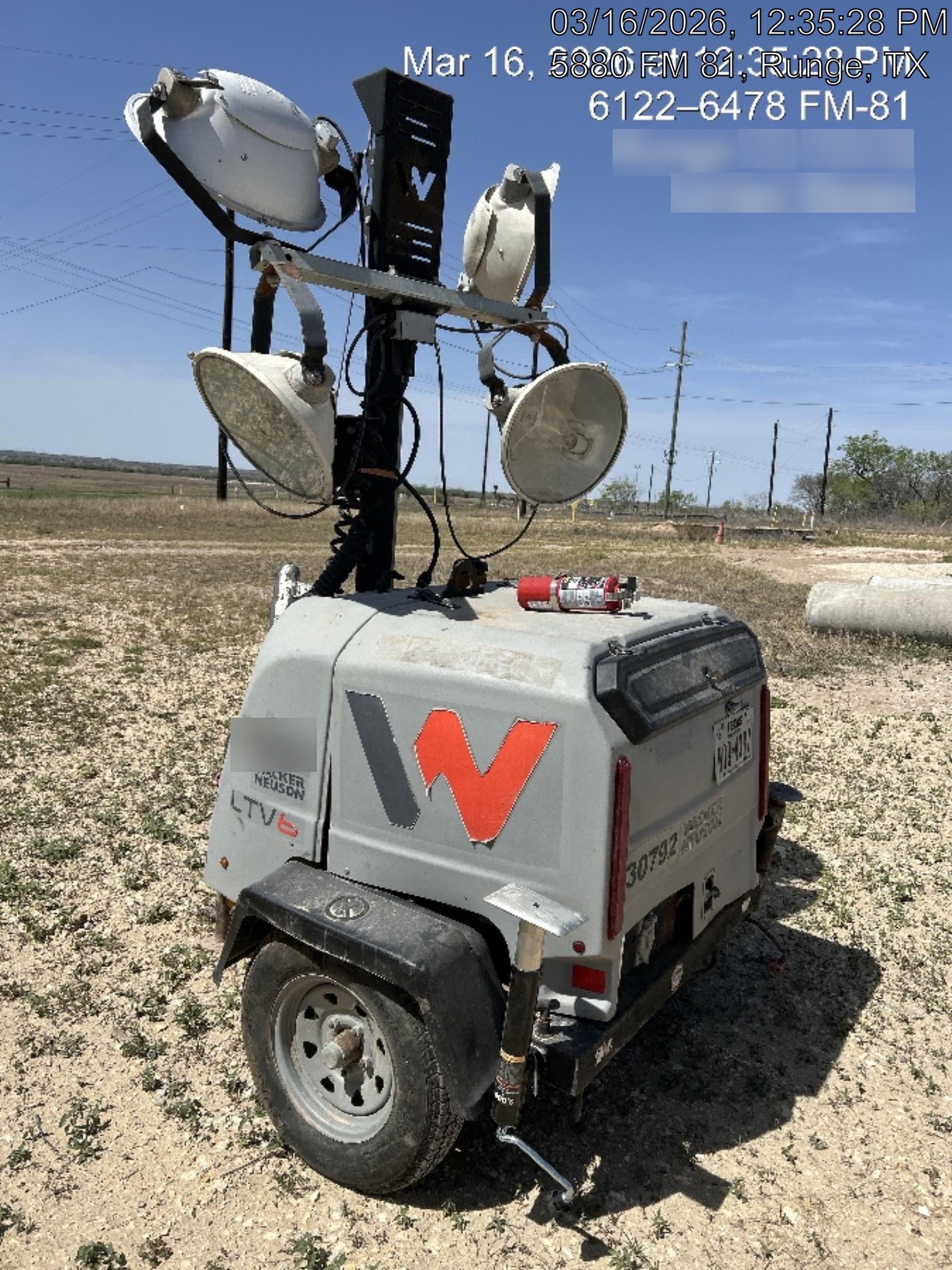 Wacker Neuson LTV6K-MH Power mast, 1100W MH