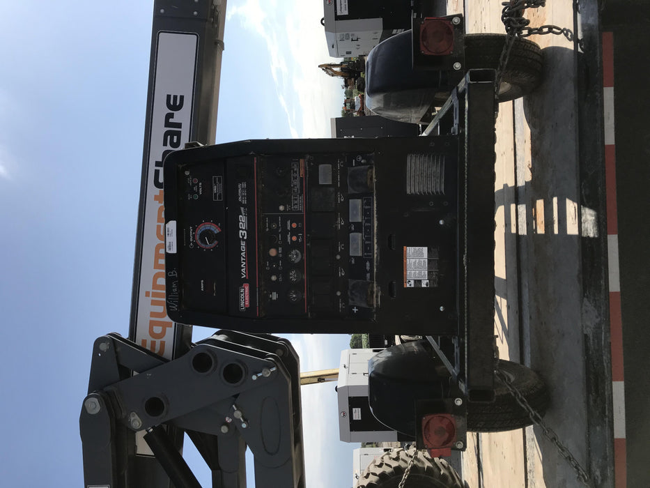 2019 Lincoln Electric Vantage 322 Welder Ready-Pak 3, Two wheel trailer, Fender and Light kit, Cable Rack