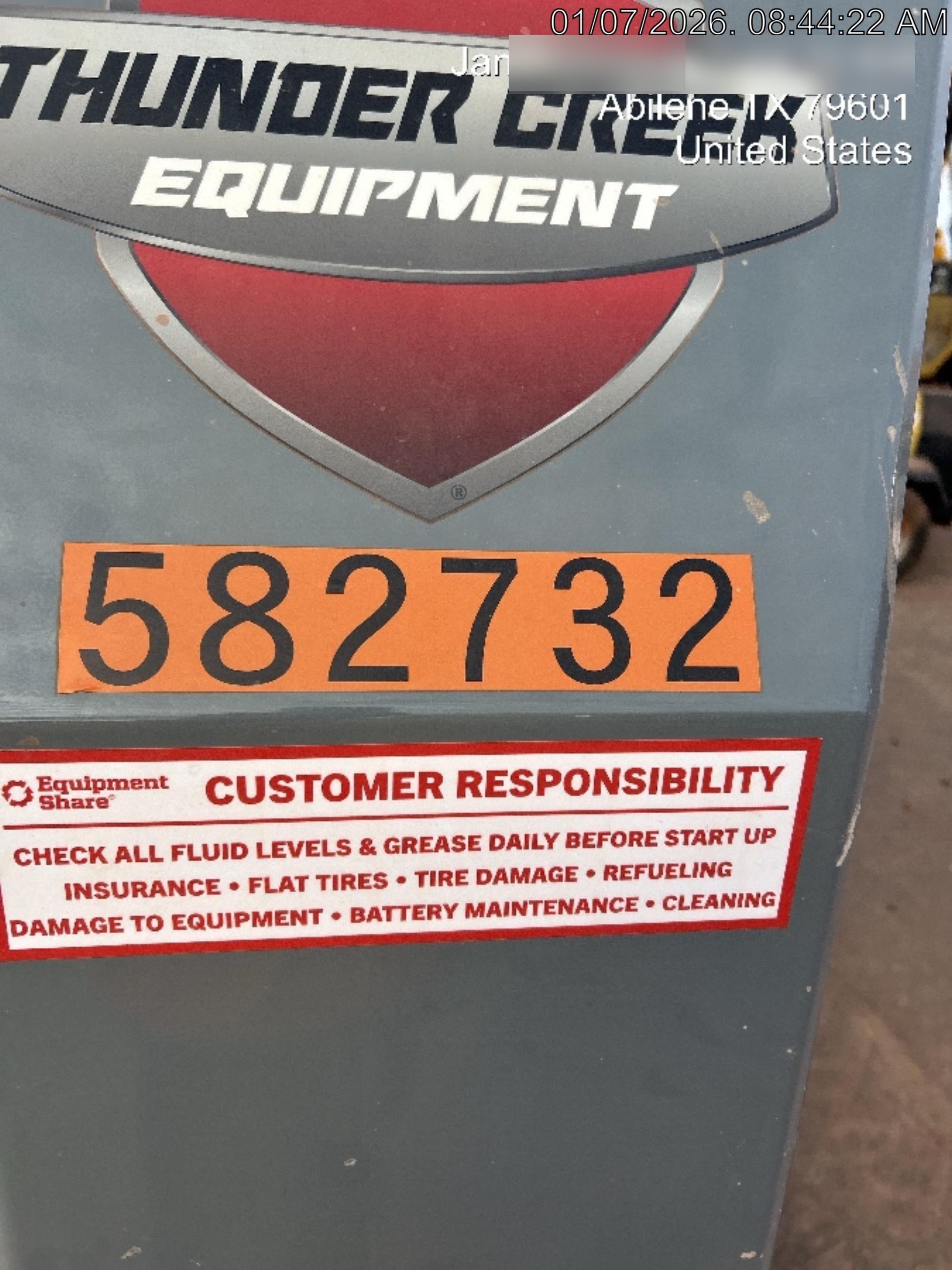 2025 THUNDER CREEK MTT920 - Hazmat not required