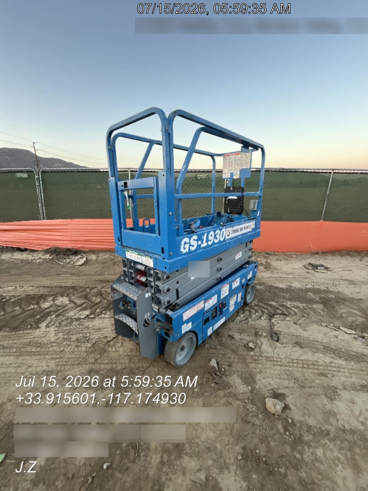 2019 Genie GS-1930 Half Height Swing Gate, 800W Inverter