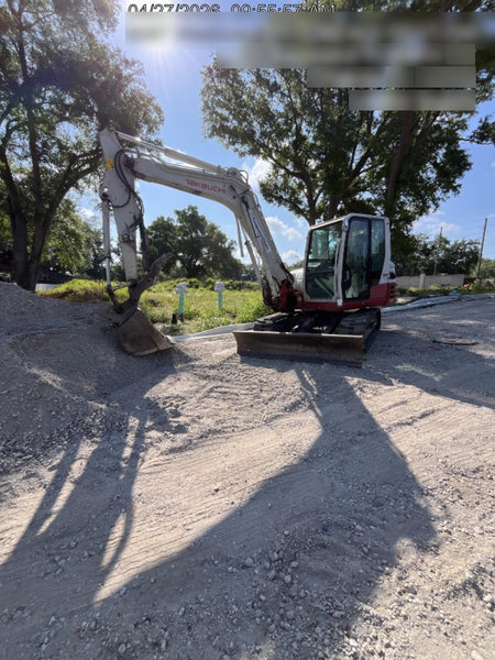 2019 Takeuchi TB290 Cab, AC, Rubber Tracks, Dozer Blade, Travel Alarm, Control Pattern Change Valve, Auxiliary Hydraulics w/18" Quick Coupler Bucket with teeth, 6.2 cu. ft. capacity/24" Quick Coupler Bucket with teeth, 8.6 cu. ft. capacity/36" Quick Coupler Bucket with teeth, 13.4 cu. ft. capacity, Quick Coupler, Hydraulic Thumb Installed