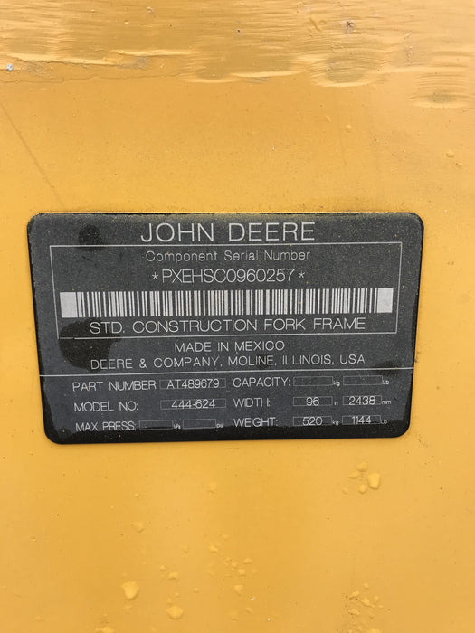 2020 JOHN DEERE 96" Loader Fork Carriage - John Deere