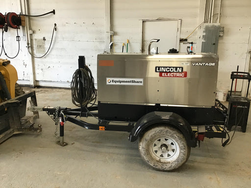 2019 Lincoln Electric Vantage 322 Welder Ready-Pak 3, Two wheel trailer, Fender and Light kit, Cable Rack