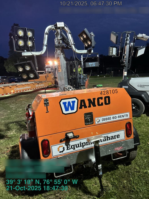 2024 Wanco WLTT-4MM4K Diesel, Deep Sea Controller, Shore Power Plug, Auto Start, (4) 350W LED Floodlights, 4kW Generator, 60 Gal Fuel Tank, 2" Ball, T3