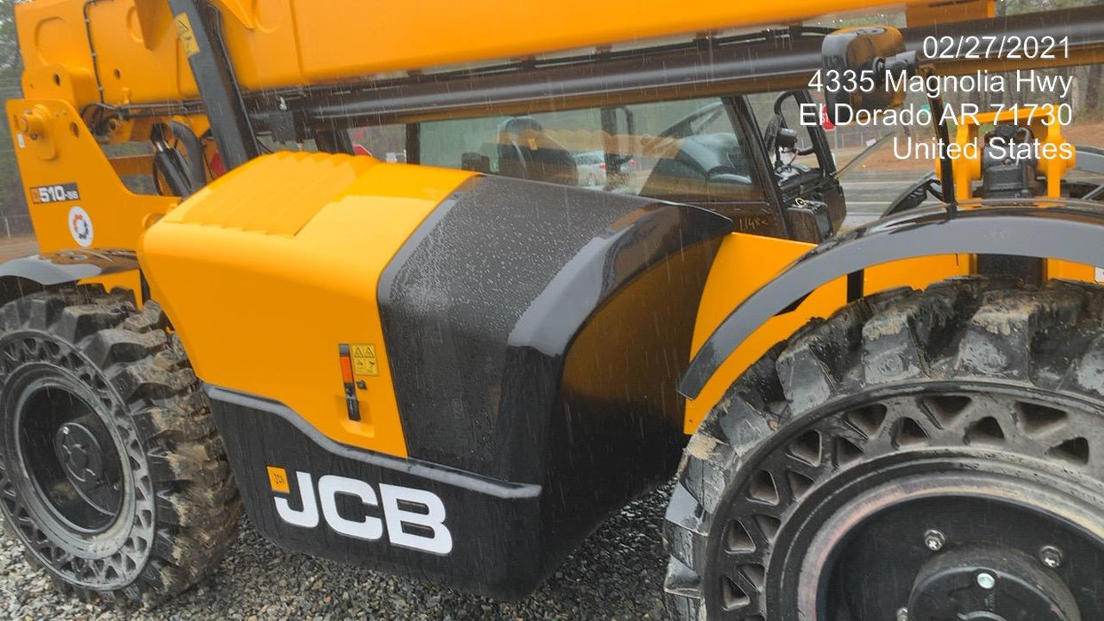 2020 JCB 510-56 Canopy, Solid Tires, Work Lights, Beacon, Aux Hydraulics, Back up Alarm, Lifting Eye, ES Decals