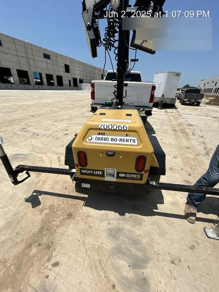 2022 Allmand NLV3GR (4) LED Light Fixture 350W, 23' Vertical Mast, 3kW Prime, Towable, Deep Sea L401, Leveling Jacks, Yanmar T4F 5.8hp