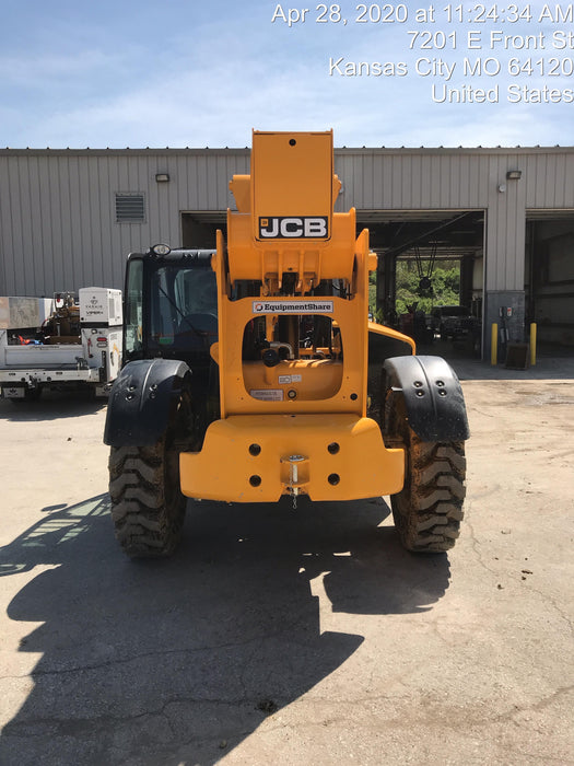 2020 JCB 510-56 Cab/Heat/Air, 74 HP, Solid Tires, STD Worklight, Beacon, Aux Hydraulics, Lifting Eye, Back up Alarm w/66" Carriage/60" Forks