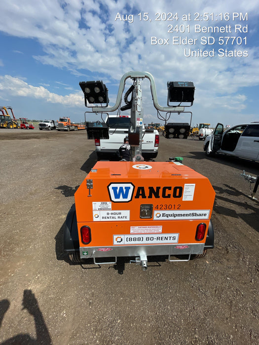 2024 Wanco WLTT-4MM4K Diesel, Deep Sea Controller, Shore Power Plug, Auto Start, (4) 350W LED Floodlights, 4kW Generator, 60 Gal Fuel Tank, 2" Ball, T3