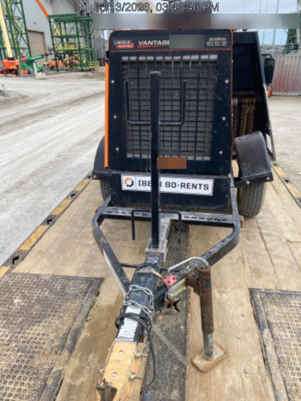 2021 Lincoln Electric Vantage 549X Ready Pak 3, ORANGE (includes trailer, cable rack, fender light kit)