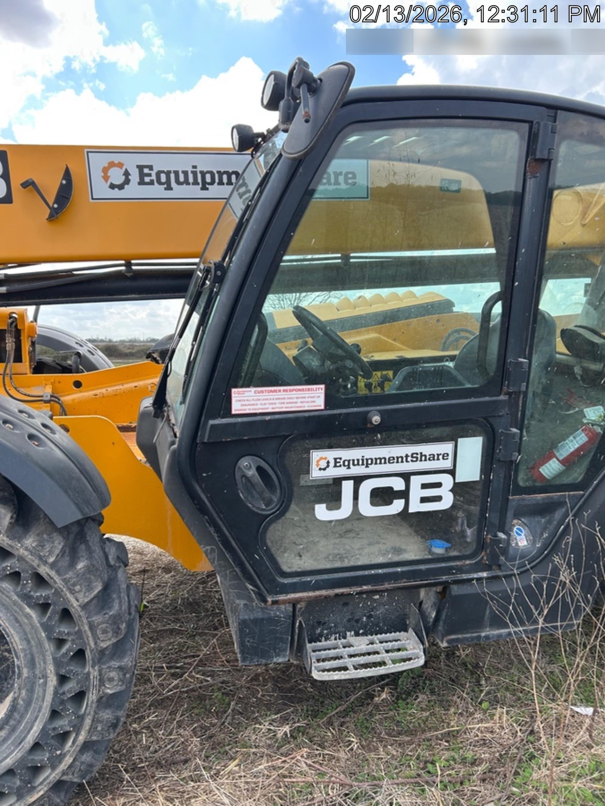 2020 JCB 509-42 Cab/Heat/Air, Solid Tires, Work Lights, Beacon, Aux Hydraulics, Back up Alarm, Lifting Eye, ES Decals