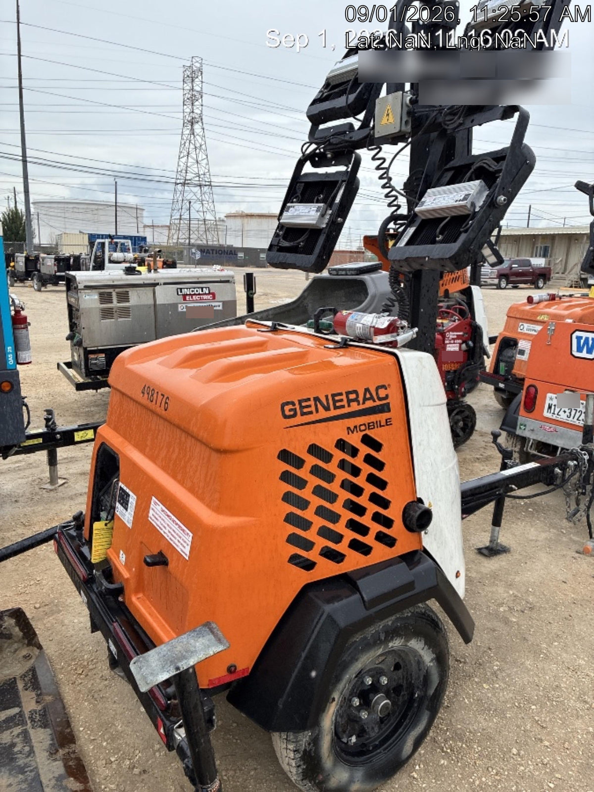 2025 Generac MLTS-4 Diesel, Mitsubishi L2E, 7.1 hp @1800 rpm, Flex Switch 120V Input, Powerzone Controller, (4) 320W LED Lights, 4kW Generator, 39.9 Gal Fuel Tank, 2" Ball