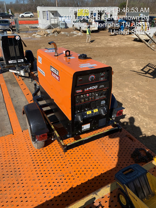 2023 Lincoln Electric LE400 Kubota V1505, Trlr, Cable Rack, Light Kit, ES Decals, T3