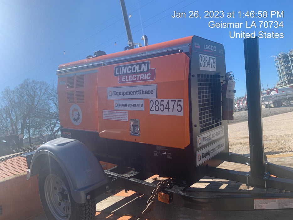 2022 Lincoln Electric LE400 Kubota V1505, Trlr, Cable Rack, Light Kit, ES Decals, T3