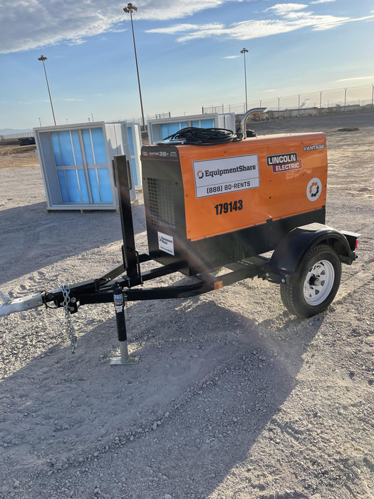 2021 Lincoln Electric Vantage 322 Vantage 322 Ready Pak 3 w/ Decals, ORANGE (includes trailer, cable rack, fender light kit) NO Telematics