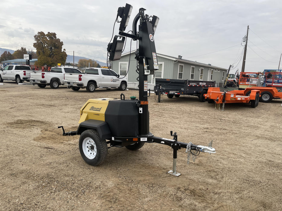 2021 Allmand NLV3GR (4) LED Light Fixture 350W, 23' Vertical Mast, 3kW Prime, Towable, Deep Sea L401, Leveling Jacks, Yanmar T4F 5.8hp