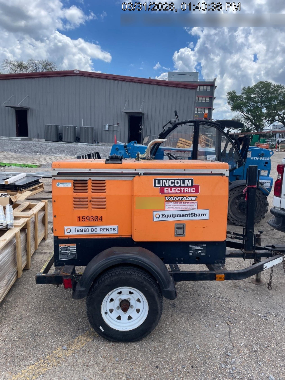 2021 Lincoln Electric Vantage 322 Vantage 322 Ready Pak 3 w/ Decals, ORANGE (includes trailer, cable rack, fender light kit) NO Telematics