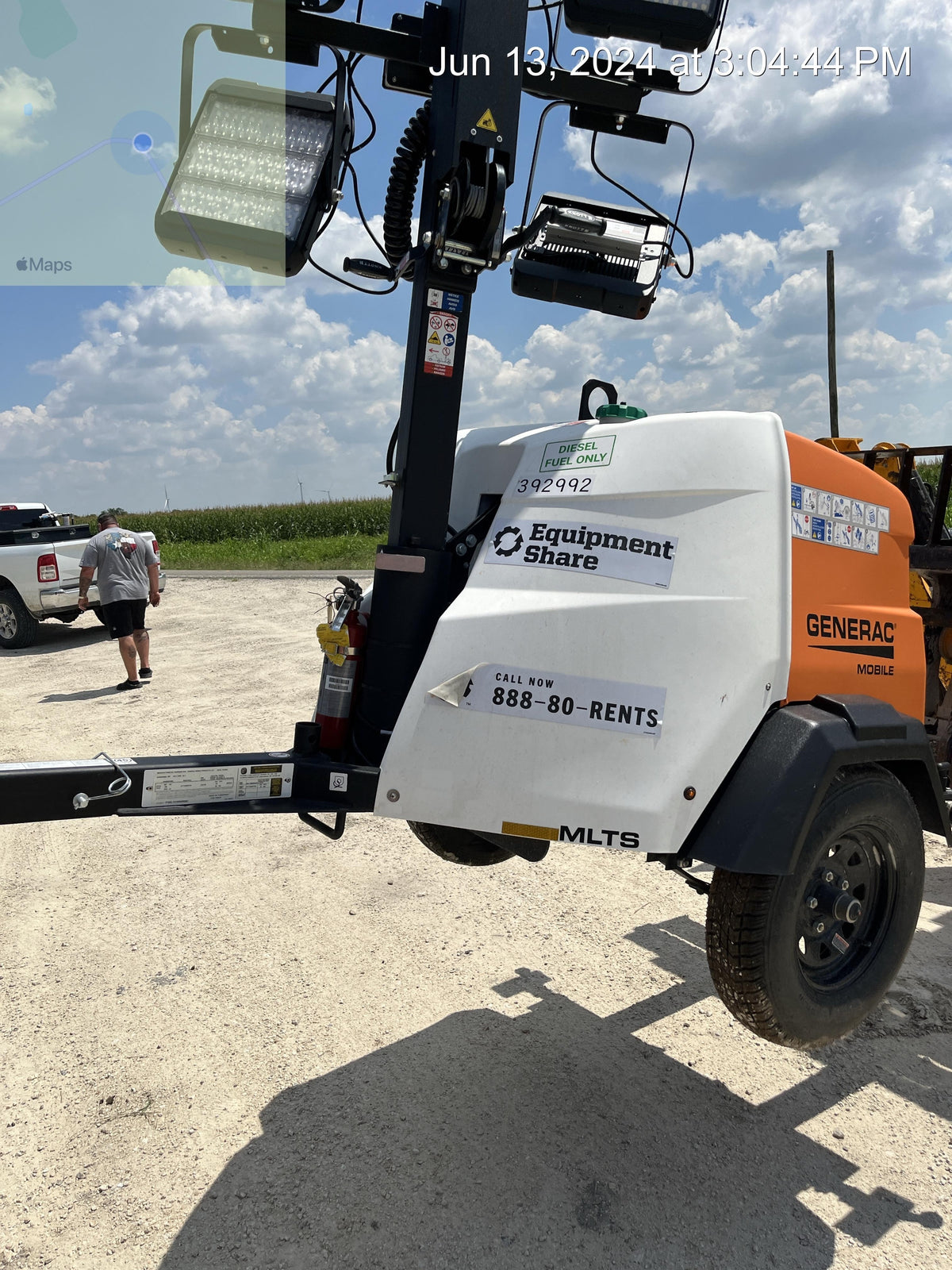 2024 Generac MLT2 Diesel, Flex Switch 120V Input, Powerzone Controller, 
(4) 320W LED Lights, 4kW Generator, 39.9 Gal Fuel Tank, 2" Ball, T3