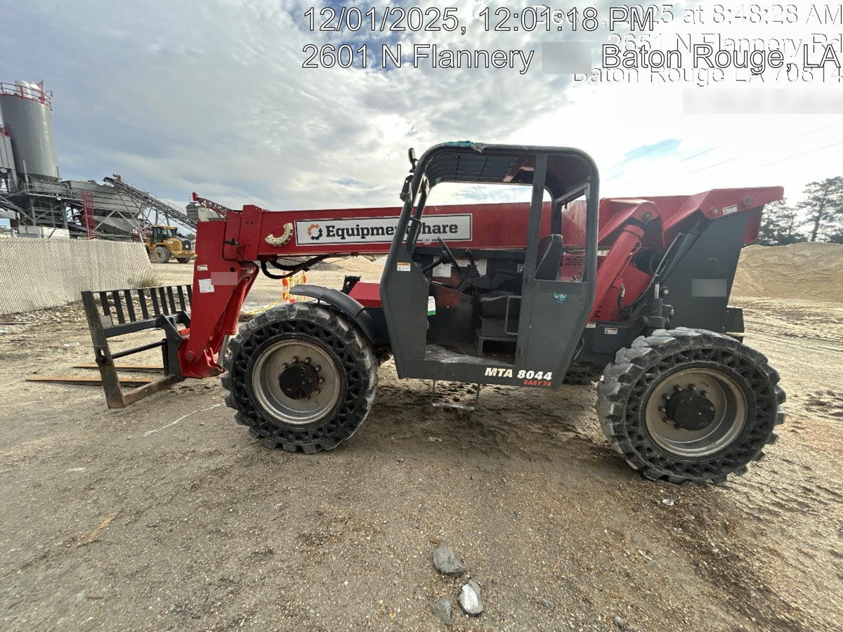 2018 Manitou MTA8044 MTA 8044 - 74 HP T4, Canopy, Worklights/Strobe, Beacon, 66" Carriage, 48" Forks, Solid Tires, Lift Hook, Aux Hydraulics