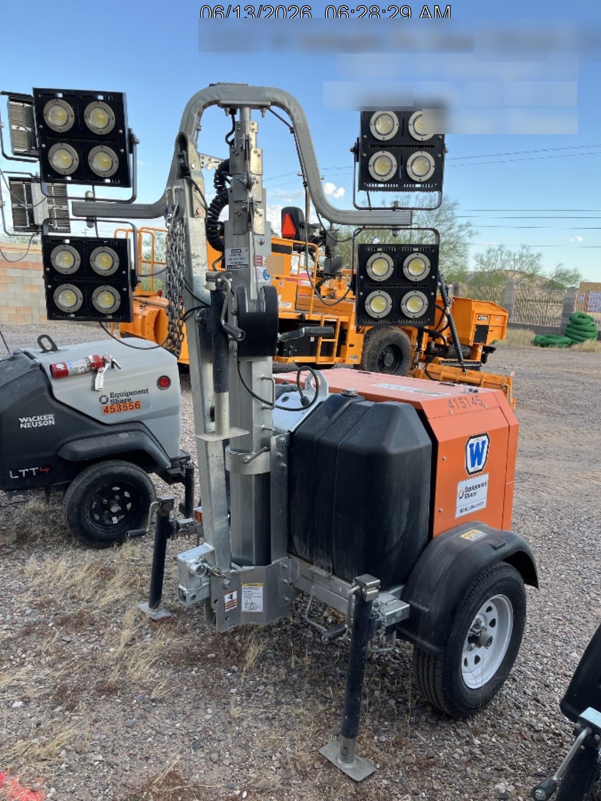2024 Wanco WLTT-4MM4K Diesel, Deep Sea Controller, Shore Power Plug, Auto Start, (4) 350W LED Floodlights, 4kW Generator, 60 Gal Fuel Tank, 2" Ball, T3