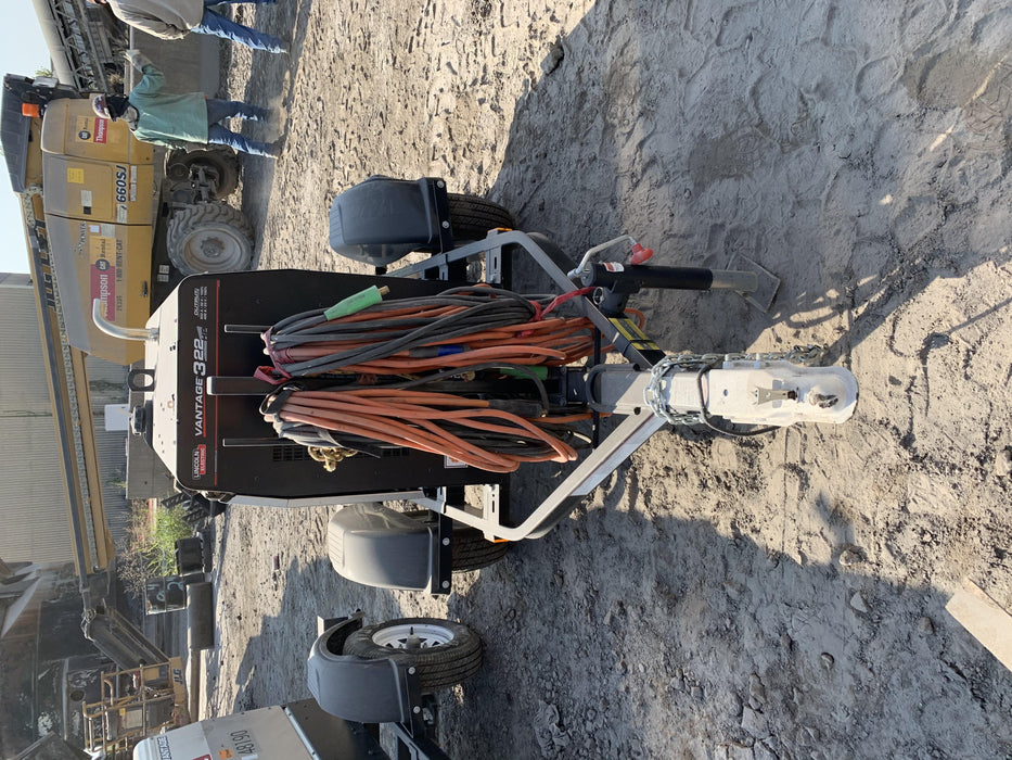 2019 Lincoln Electric Vantage 322 Ready-Pak 3, Two Wheel Trailer, Fender and Light Kit, Cable Rack