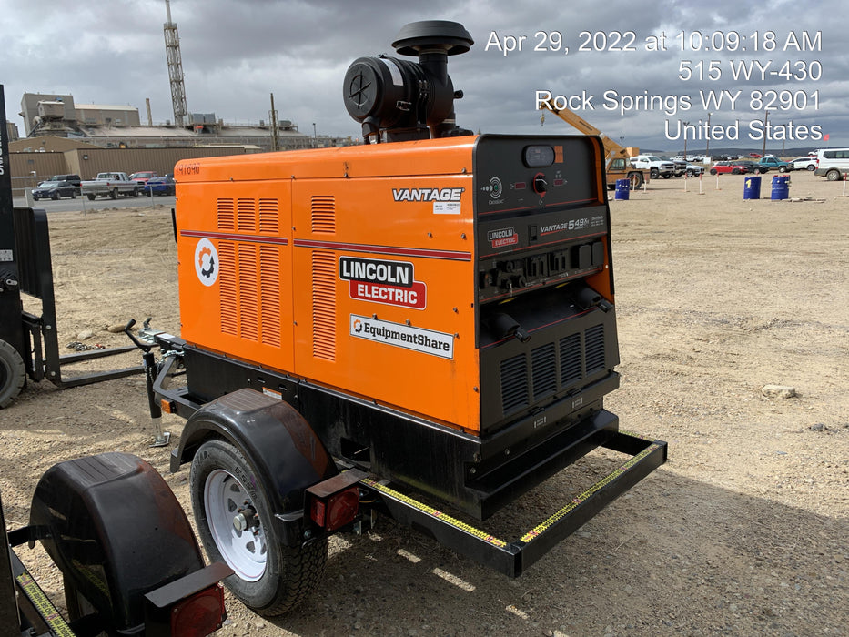 2021 Lincoln Electric Vantage 549X Ready Pak 3, ORANGE (includes trailer, cable rack, fender light kit)