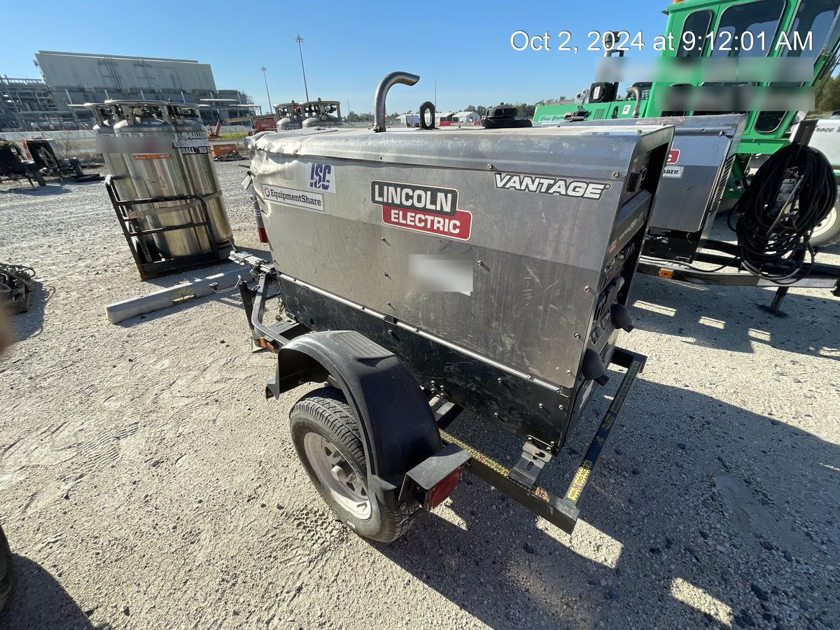 2020 Lincoln Electric Vantage 322 Welder Ready-Pak 3, w/ GPS & Decals (includes trailer, cable rack, fender light kit)