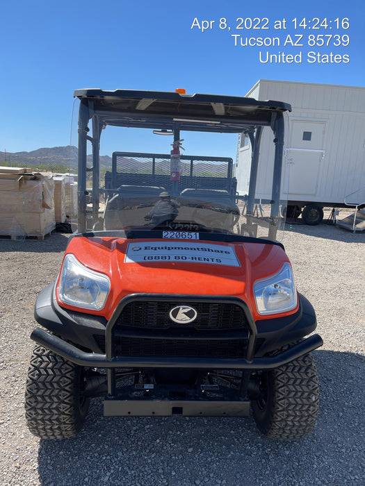2022 Kubota RTV-X1140W-H Plastic Canopy, Windshield Acrylic Clear, LED Strobe Light, Wire Harness Kit, Back up Alarm