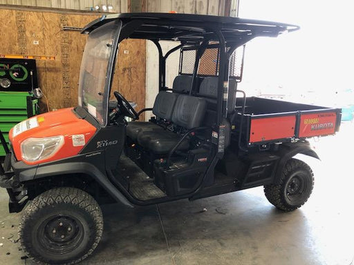 Kubota RTV-X1140W-H 4WD utility cart -LED strobe -Windshield tempered glass -Plastic canopy -Wire harness kit -Backup alarm