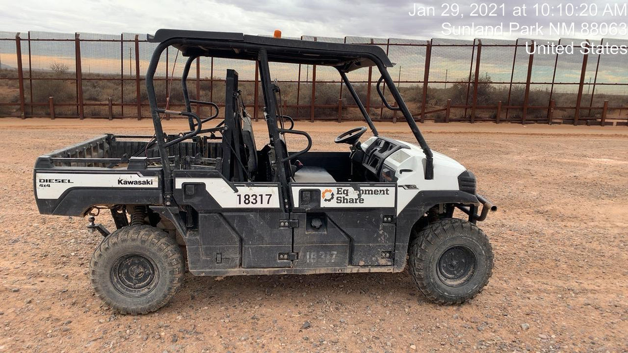2018 Kawasaki MULE PRO-DX Kawasaki Mule 4x4 Diesel UTV w/Hard Top, Windshield, Beacon, Backup Alarm, ES Keypad/Hardware Installed