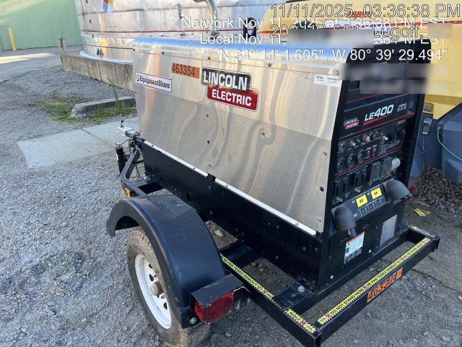 2024 Lincoln Electric LE400 Kubota V1505, Trlr, Cable Rack, Light Kit, ES Decals, T3