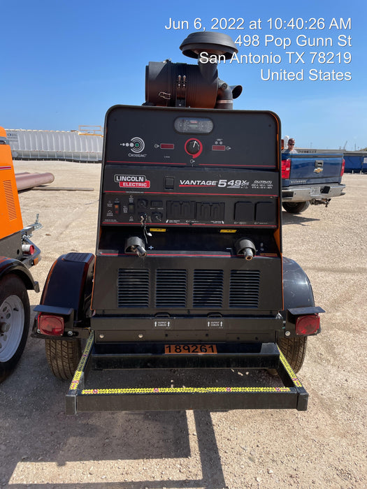 2021 Lincoln Electric Vantage 549X Ready Pak 3, ORANGE (includes trailer, cable rack, fender light kit)