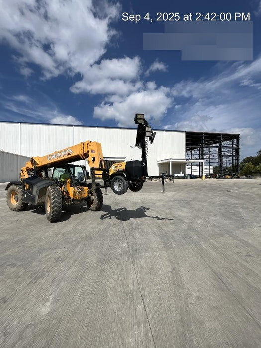 2022 Allmand NLV3GR (4) LED Light Fixture 350W, 23' Vertical Mast, 3kW Prime, Towable, Deep Sea L401, Leveling Jacks, Yanmar T4F 5.8hp