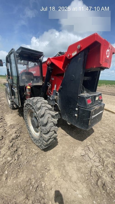 2019 Manitou MTA10055 Cab/Heat/Air, 120 HP, Solid Tires, Work Lights, Lift Hook, Auxiliary Hydraulics w/66" Carriage and 60" Forks