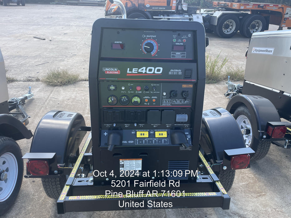 2024 Lincoln Electric LE400 Kubota V1505, Trlr, Cable Rack, Light Kit, ES Decals, T3