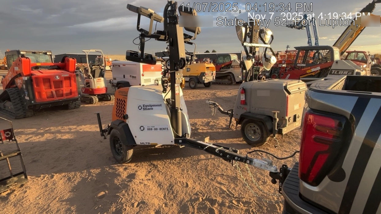 2023 Generac MLT2 Diesel, Flex Switch 120V Input, Powerzone Controller, 
(4) 320W LED Lights, 4kW Generator, 39.9 Gal Fuel Tank, 2" Ball, T3