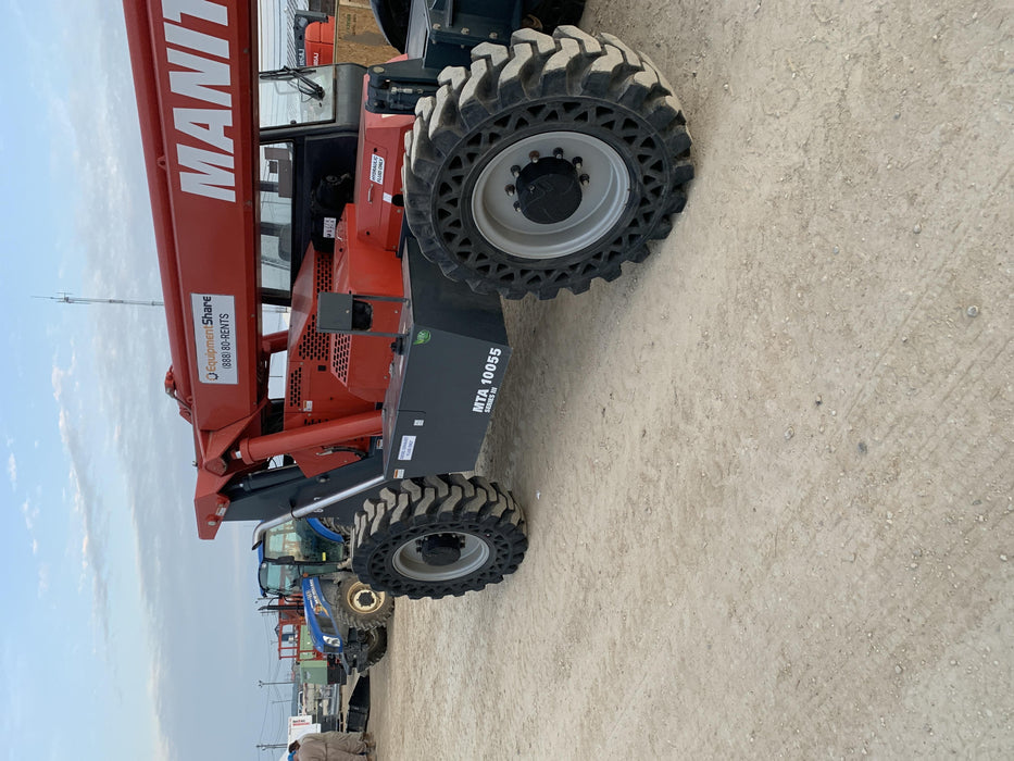 2018 Manitou MTA10055 Manitou MTA 10055 w/Open ROPS, Work Lights/Strobe, Aux Hyd, Solid Tires, Lift Hook, 66" Carriage, 60" Forks