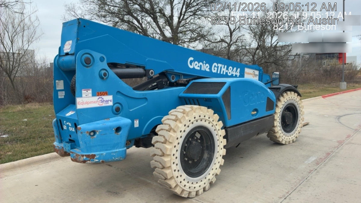 2017 Genie GTH-844 Diesel Engine, Solid Tires, 60" Carriage, Open ROPS