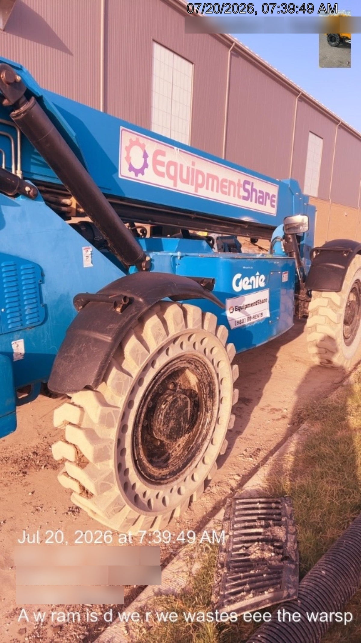 2017 Genie GTH-1056 Genie GTH1056, Solid Tires, 60" carriage, Open ROPS
