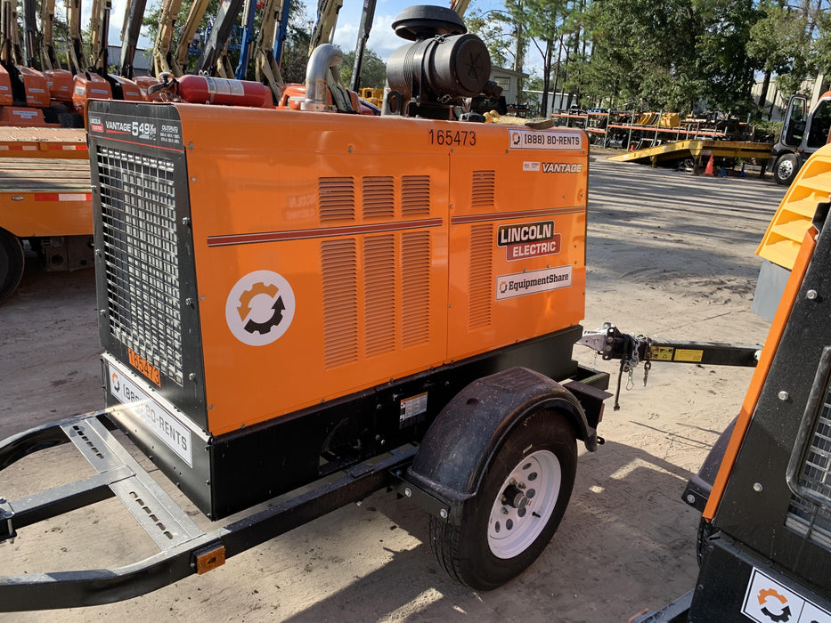 2021 Lincoln Electric Vantage 549X Ready Pak 3, ORANGE (includes trailer, cable rack, fender light kit)