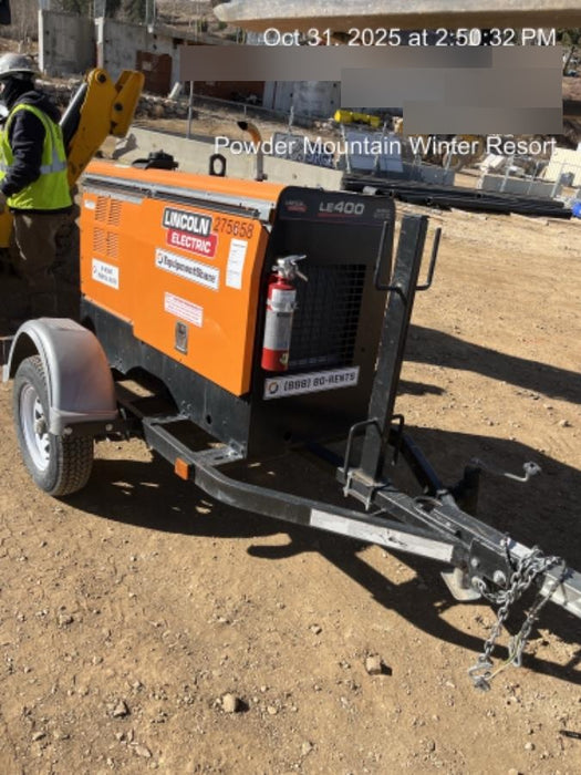 2022 Lincoln Electric LE400 Kubota V1505, Trlr, Cable Rack, Light Kit, ES Decals, T3