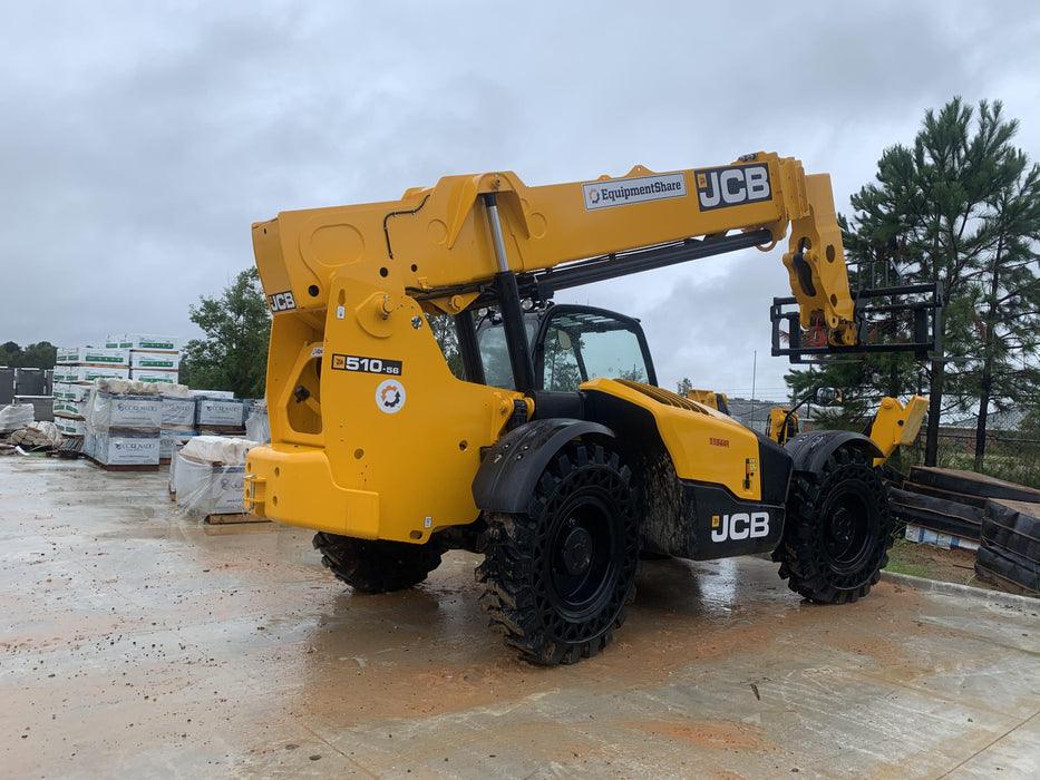 2020 JCB 510-56 Canopy, Solid Tires, Work Lights, Beacon, Aux Hydraulics, Back up Alarm, Lifting Eye, ES Decals