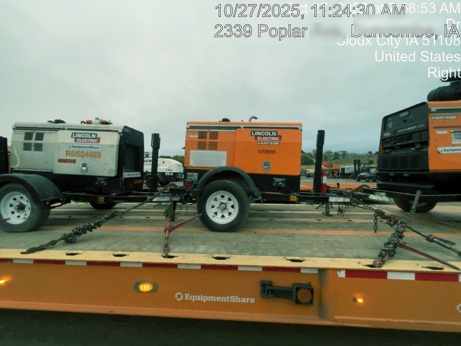2021 Lincoln Electric Vantage 549X Ready Pak 3, ORANGE (includes trailer, cable rack, fender light kit)