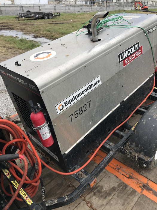 2020 Lincoln Electric Vantage 322 Welder Ready-Pak 3, w/ GPS & Decals (includes trailer, cable rack, fender light kit)