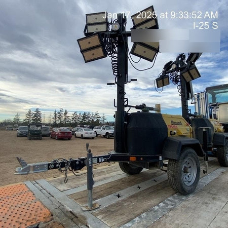 2020 Allmand NLV3GR (4) LED Light Fixture 350W, 23' Vertical Mast, 3kW Prime, Towable, Deep Sea L401, Leveling Jacks, Yanmar T4F 5.8hp