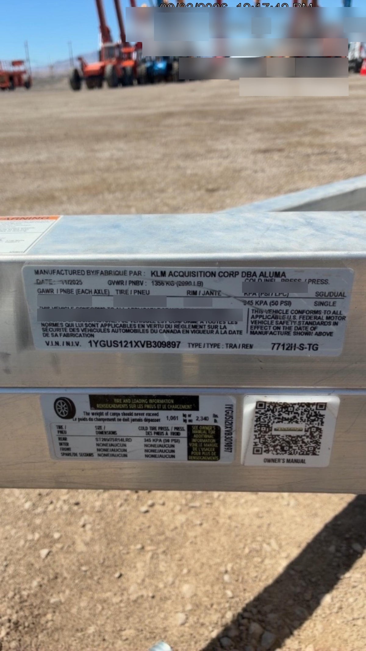 2026 ALUMA TRAILER 7712H-S-BT
