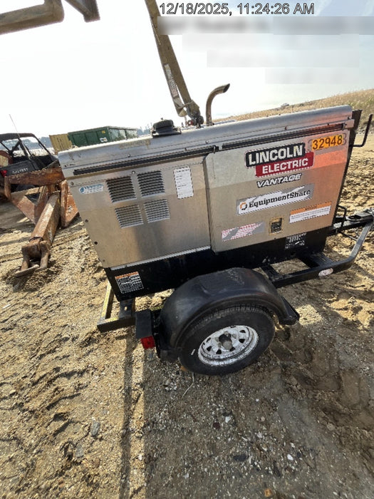 2019 Lincoln Electric Vantage 322 Welder Ready-Pak 3, Two wheel trailer, Fender and Light kit, Cable Rack