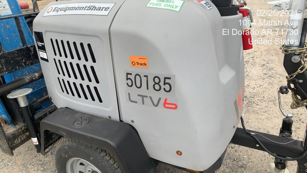 2019 Wacker Neuson LTV6L-MH Mobile Light Tower w/Fuel Level Sensor Installed