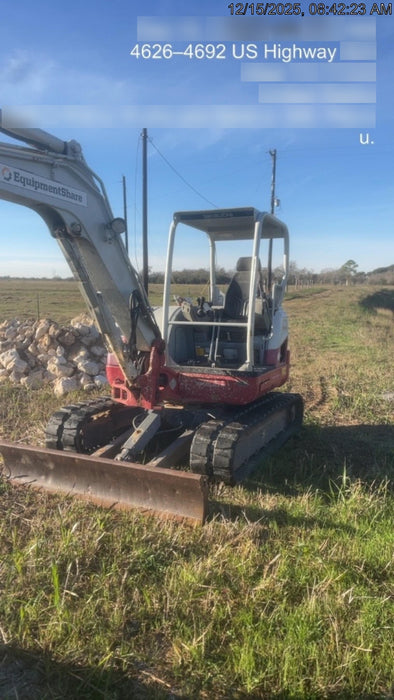 2019 Takeuchi TB260 Canopy w/Rubber Tracks, Auxiliary Hydraulics, Standard Blade, Manual QC