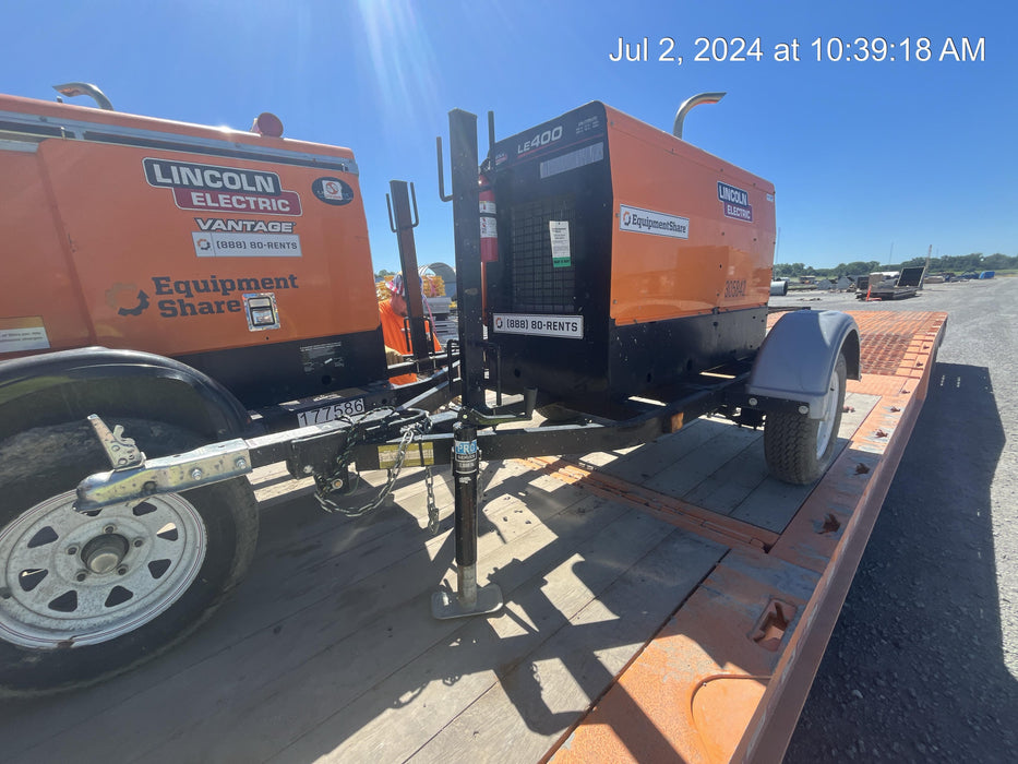 2023 Lincoln Electric LE400 Kubota V1505, Trlr, Cable Rack, Light Kit, ES Decals, T3